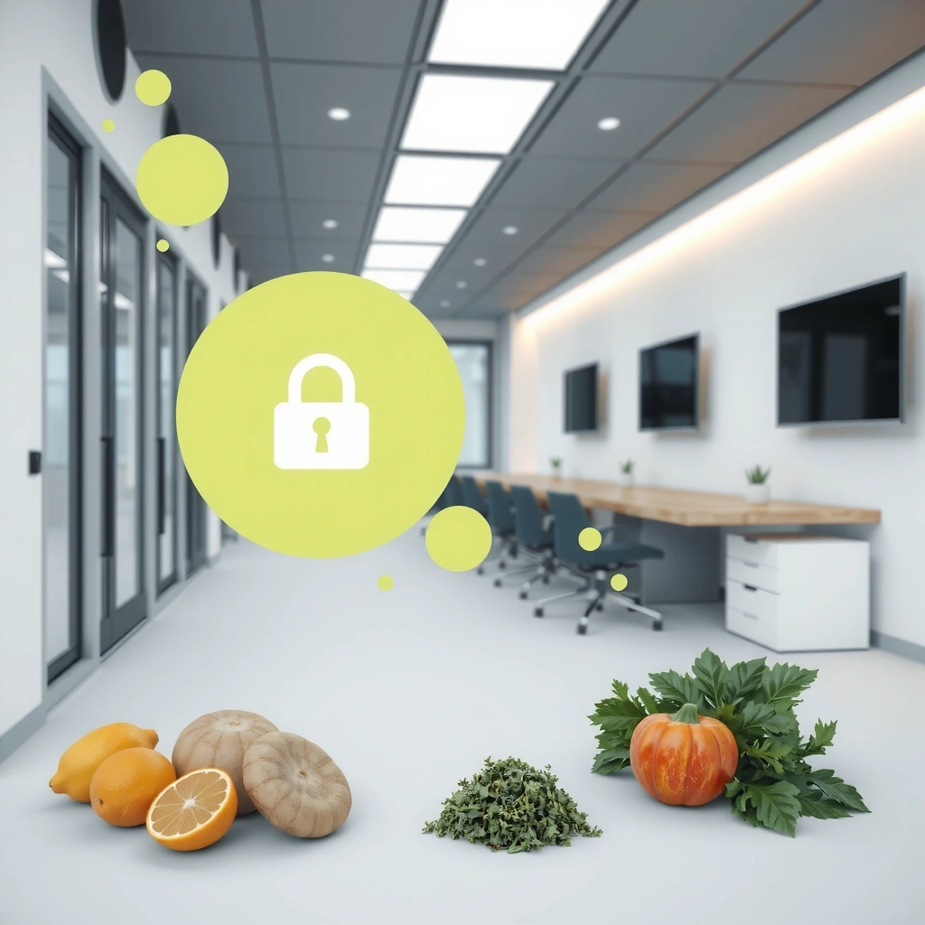 Abstrakte Darstellung von digitalem Datenschutz und Sicherheit