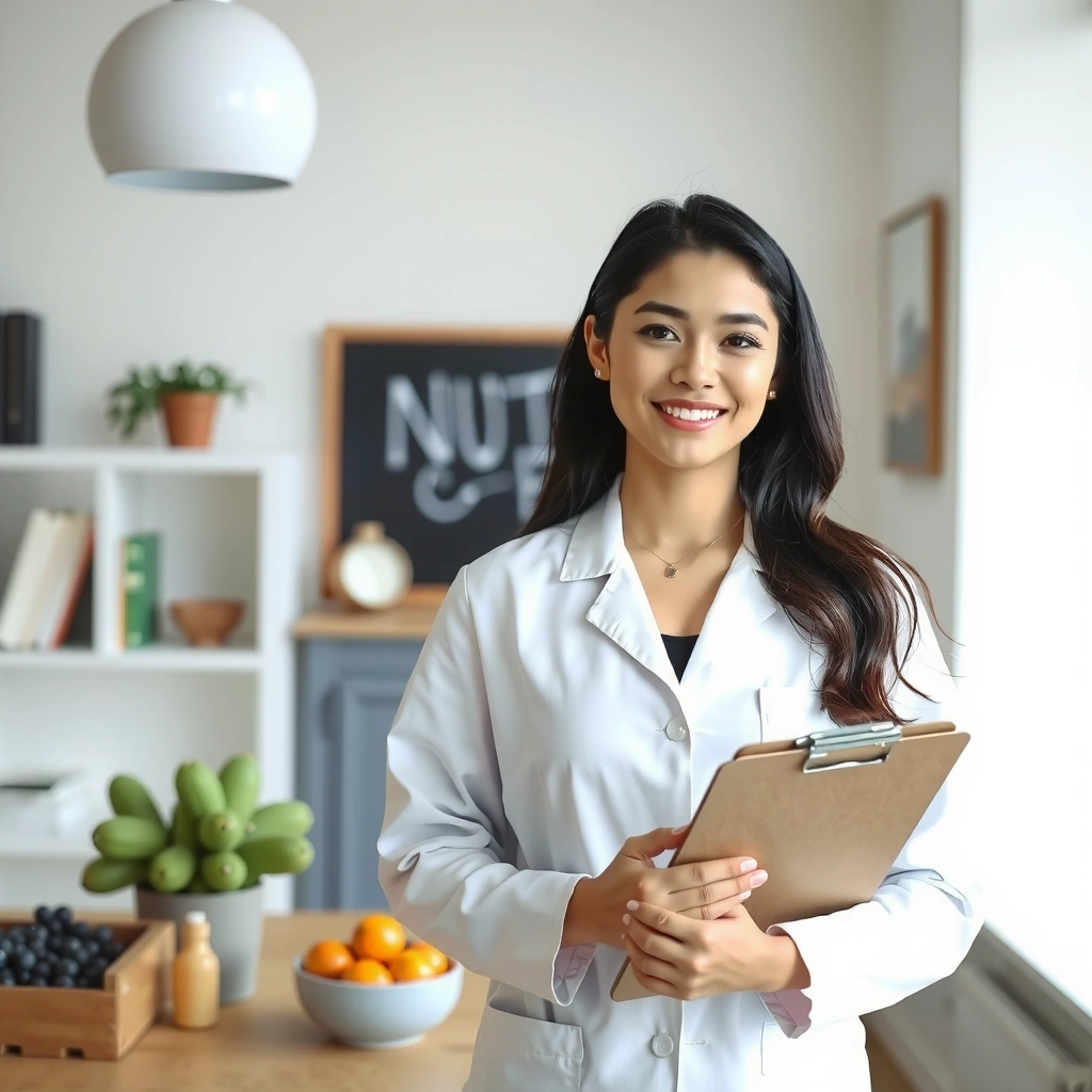 Ernährungsberaterin im Büro
